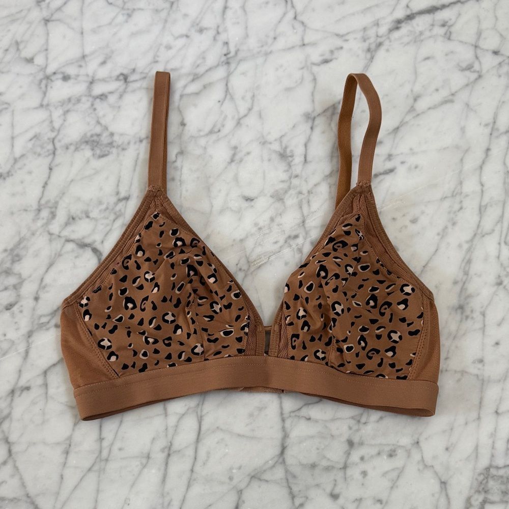 Lively Sz 1 Leopard Print Brown Bralette